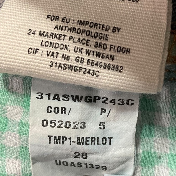Anthropologie Pilcro and the Letterpress STET Denim Jean Shorts Size 28 - Picture 5 of 7